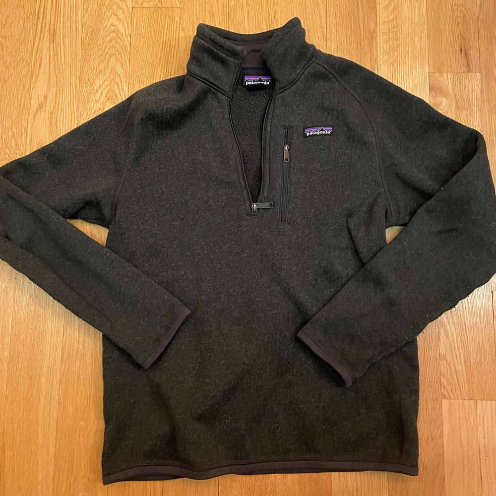 Dark Green/Gray Patagonia Quarter Zip Fleece